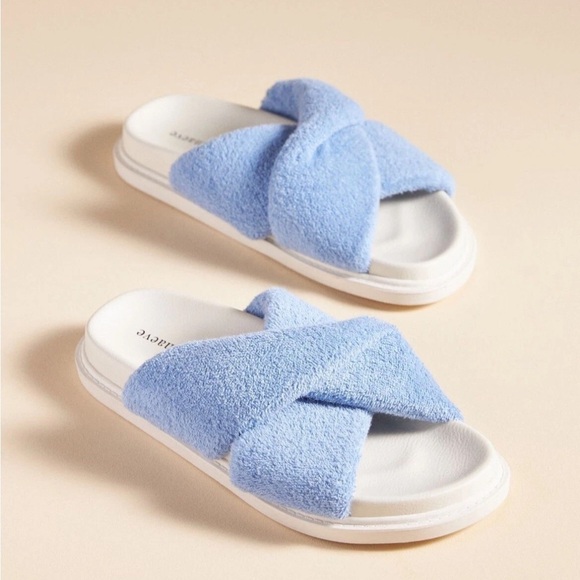 Anthropologie Maeve Terry Slide Sandals size 8 summer - Picture 1 of 6
